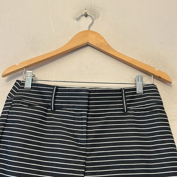 Loft black white striped ankle pants Marisa fit Size 2 EUC - Picture 4 of 9